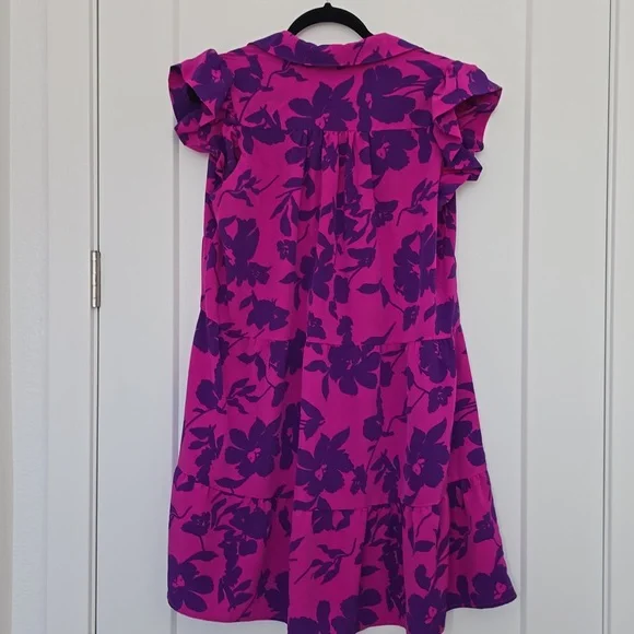 Umgee Pink and Purple Floral Dress - Picture 4 of 5